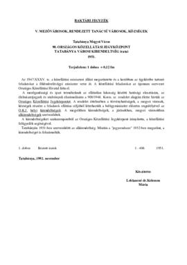 Országos Közellátási Jegyközpont Tatabányai Kirendeltségének iratai